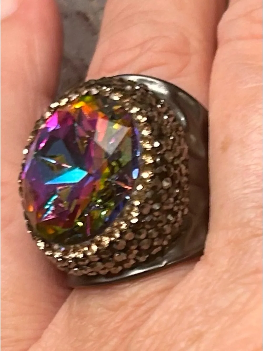 Volcano Crystal Statement Ring - Women Jewelry